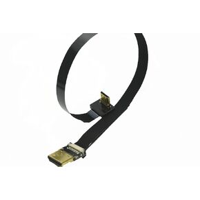 BLACK 30CM FPV HDMI Cable Mini HDMI male 90 degree angled to Standard HDMI Full HDMI male for Canon 5D3 5D2 Panasonic lumix GH3 GH2 Sony nex 5N 5T 5R 7N DJI