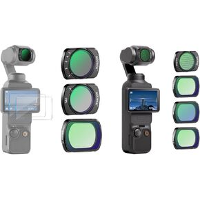 NEEWER Magnetic Variable ND2-32&1/4 Black Diffusion&CPL Filter Set and Effect Filter Set Compatible with DJI OSMO Pocket 3 Creator Combo