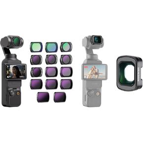 NEEWER Magnetic ND & CPL & Effect Filter Set and 0.75X Wide Angle Lens Compatible with DJI OSMO Pocket 3 Creator Combo