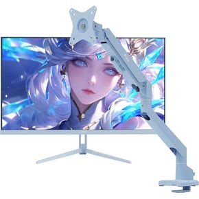 Pixio PX279 Wave Blue 27 inch 240Hz Refresh Rate FHD 1080p Resolution Fast IPS Panel 1ms GTG Resonse Time Gaming Monitor and PS1S Wave Blue Single Monitor Arm - Fits up to 32 inches and 19.8lbs