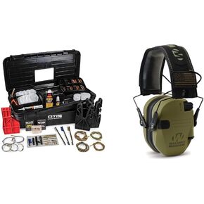 Otis Technology All Caliber Elite Range Box with Universal Gun Cleaning Gear, Black & Walker's Razor Slim Electronic Shooting Earmuffs