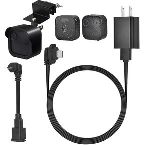2Pack 10ft/3m Power Cable and Adapter and 1Pack 360°Swivel Adjustment Gutter Mount and Weatherproof Protective Housing
