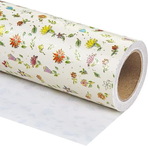 لفة ورق تغليف الزفاف من WRAPAHOLIC - لفة صغيرة - 17 بوصة × 16.5 قدم - تصميم حلقة من رقائق الذهب الوردي، مثالية لحفلات الزفاف، وحفلات الزفاف، وأعياد الميلاد in Saudi Arabia