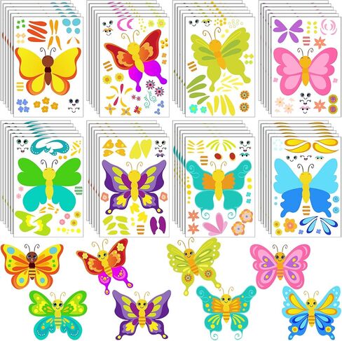 48 Sheets Make A Smile Face Stickers Make A Emotion Face Stickers Make A Happy Face Strikers Birthday Party Favors for Kids Party Favors, Rewards, Art Craft with 8 Designs in Saudi Arabia