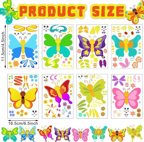 48 Sheets Make A Smile Face Stickers Make A Emotion Face Stickers Make A Happy Face Strikers Birthday Party Favors for Kids Party Favors, Rewards, Art Craft with 8 Designs in Saudi Arabia