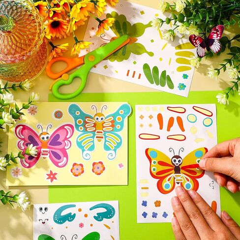 48 Sheets Make A Smile Face Stickers Make A Emotion Face Stickers Make A Happy Face Strikers Birthday Party Favors for Kids Party Favors, Rewards, Art Craft with 8 Designs in Saudi Arabia