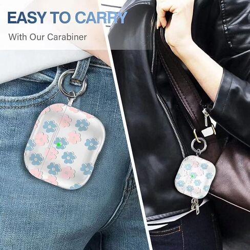 Airpods Pro Case (2019) Casebuds Case Cover Cover Skin مع إكسسوارات AirPods الخاصة بسلسلة المفاتيح المتوافقة مع حالة شحن AirPods 3 (الوردي) in Kuwait