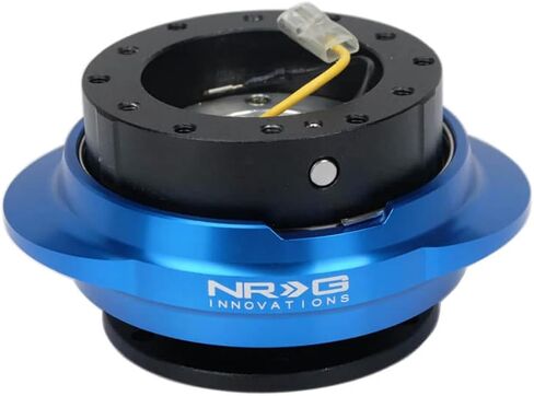 NRG Innovations NRG-SRK-220BK-SL GEN 2.2 Steering Wheel Quick Release Adapter 6-Hole & 6x70 and 6x74mm Bolt Patterns Black Body/Shinny Silver Oval Ring in Kuwait
