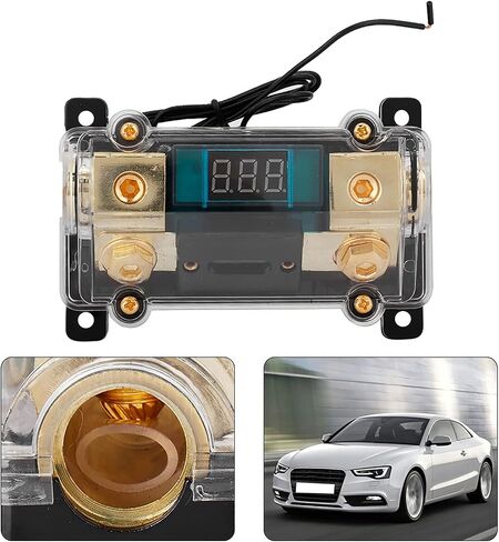 Zerone Car Audio Power Holder, Car Stereo Block Digital Block Stereo Distribution Block Box Digital Display(250A) (250A) in Saudi Arabia