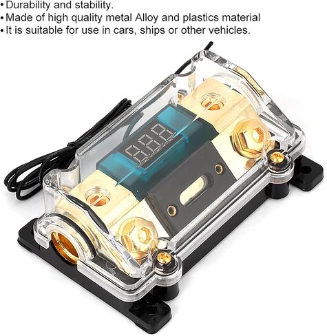 Zerone Car Audio Power Holder, Car Stereo Block Digital Block Stereo Distribution Block Box Digital Display(250A) (250A) in Saudi Arabia