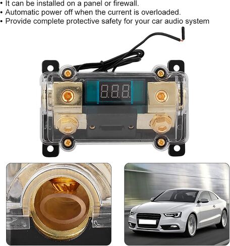 Zerone Car Audio Power Holder, Car Stereo Block Digital Block Stereo Distribution Block Box Digital Display(250A) (250A) in Saudi Arabia