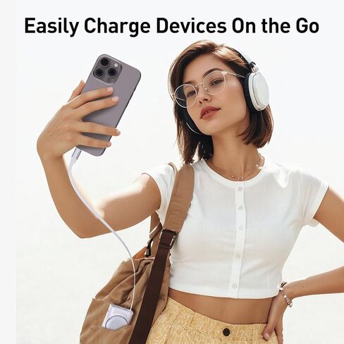 iWALK Portable Charger 10000mAh, 30W Fast Charging Power Bank with Built-in 2.3ft USB-C Retractable Cable, Battery Pack with 3 Outputs, Compatible with iPhone 16/15,Samsung Galaxy S25/24,iPad in Kuwait