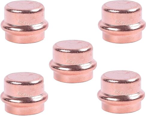 EZ-FLUID Plumbing 1/2" Press X Press LF Press Copper End Cap Pressure Copper Fittings with ProPress Press Copper Fitting Connection for Residential,Commercial.(10) in Saudi Arabia