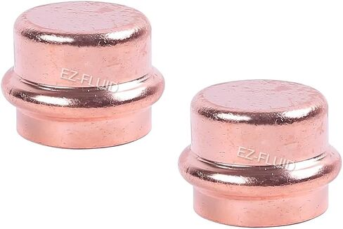 EZ-FLUID Plumbing 1/2" Press X Press LF Press Copper End Cap Pressure Copper Fittings with ProPress Press Copper Fitting Connection for Residential,Commercial.(10) in Saudi Arabia