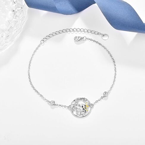 Dreamboat Cow Jewelry 925 Sterling Silver Bracelets for Women Mother's Day birthday Charm Bracelet Gifts for Women in Kuwait