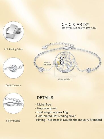 Dreamboat Cow Jewelry 925 Sterling Silver Bracelets for Women Mother's Day birthday Charm Bracelet Gifts for Women in Kuwait