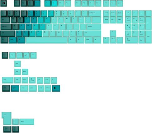 Glorious Gaming - GPBT Gradient Keycaps for Custom Mechanical Keyboards, No Fade Dye-Sublimated, Fits 100%, 75% 65% 60%, PBT Polymer, Fits ANSI & ISO, Supports Windows & macOS - Nebula in Saudi Arabia