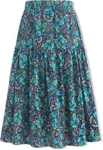 Floral Long Skirt for Girls Toddler & Kids & Teens II Girl's A-Line Maxi Skirts in Kuwait