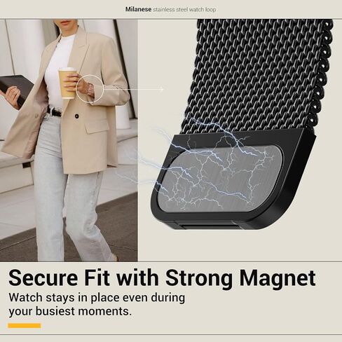 MAGEASY Milanese Band for Apple Watch Series 10 - Magnetic iWatch Bands for Women, Strong Magnets & Comfortable, One Size Fit Most | for 44mm 45mm 46mm 49mm Apple Watch 1-7/8/9/10/SE/SE2/Ultra/Ultra2 in Saudi Arabia