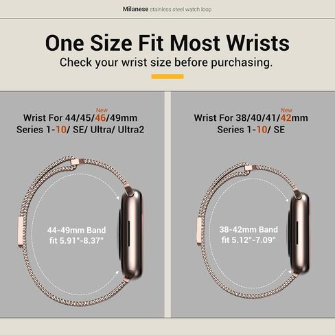 MAGEASY Milanese Band for Apple Watch Series 10 - Magnetic iWatch Bands for Women, Strong Magnets & Comfortable, One Size Fit Most | for 44mm 45mm 46mm 49mm Apple Watch 1-7/8/9/10/SE/SE2/Ultra/Ultra2 in Saudi Arabia