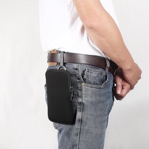Neoprene Phone Sleeve Zipper Cell Phone Pouch Bag Belt Loop Case Compatible for Galaxy S25 S24 S10e A10e / Apple iPhone 16/16 Pro/XS X SE/Pixel Fold/Pixel 5 (Small) in Kuwait