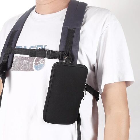 Neoprene Phone Sleeve Zipper Cell Phone Pouch Bag Belt Loop Case Compatible for Galaxy S25 S24 S10e A10e / Apple iPhone 16/16 Pro/XS X SE/Pixel Fold/Pixel 5 (Small) in Kuwait