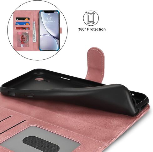 للحصول على محفظة علبة iPhone XR مع حامل البطاقة ، للحصول على محفظة iPhone XR للنساء ، فتحات البطاقة الجلدية PU SLOT in Kuwait