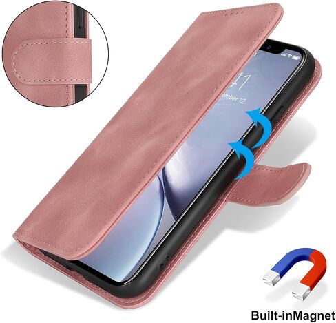 للحصول على محفظة علبة iPhone XR مع حامل البطاقة ، للحصول على محفظة iPhone XR للنساء ، فتحات البطاقة الجلدية PU SLOT in Kuwait