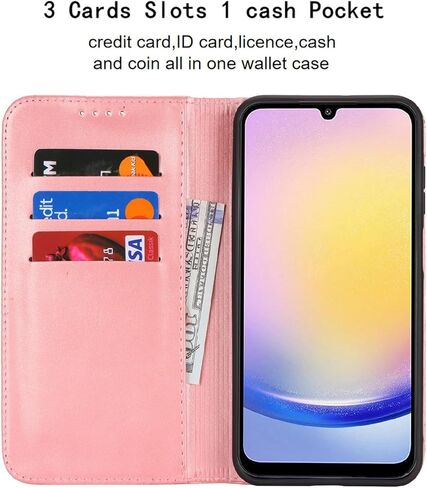 Jaorty مناسبة لـ Samsung Galaxy A16 Wallet Case مع حامل البطاقة للنساء للرجال ، Galaxy A16 Case Case Stand Strong Magnetic Pu Leather Flip Presh Pars in Kuwait