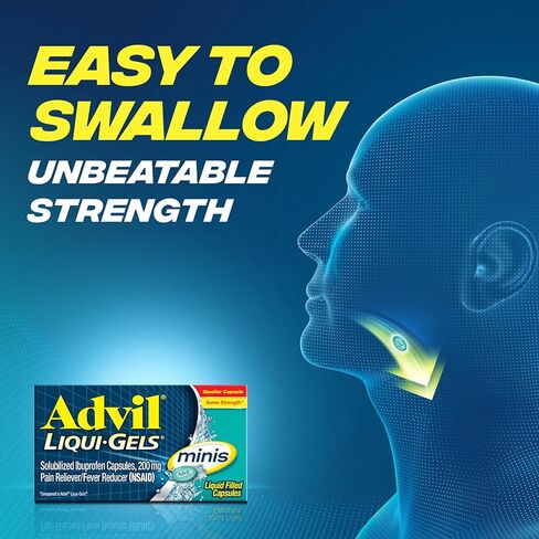 Advil Pain Reliever and Fever Reducer, Pain Relief Medicine with Ibuprofen 200mg for Joint Pain, Muscle Ache and Minor Arthritis Pain Relief - 200 Coated Tablets with Easy Open Arthritis Cap in Saudi Arabia