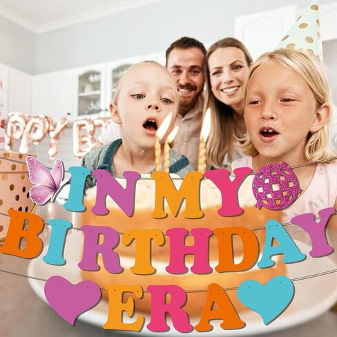 In My Birthday Era Banner, DIY Glitter In My Birthday Era Decorations with Birthday Hanging Swirls, Birthday Party Decorations, Eras Birthday Decorations for Women Girls in Saudi Arabia