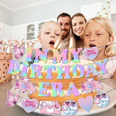 In My Birthday Era Banner, DIY Glitter In My Birthday Era Decorations with Birthday Hanging Swirls, Birthday Party Decorations, Eras Birthday Decorations for Women Girls in Saudi Arabia