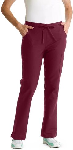 Medline ComfortEase Women's Modern-Fit Cargo Scrub Pants, 4 Pockets, Ceil Blue, Size X-Small, Petite Inseam in Saudi Arabia