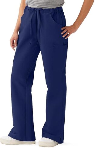Medline ComfortEase Women's Modern-Fit Cargo Scrub Pants, 4 Pockets, Ceil Blue, Size X-Small, Petite Inseam in Saudi Arabia