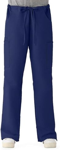 Medline ComfortEase Women's Modern-Fit Cargo Scrub Pants, 4 Pockets, Ceil Blue, Size X-Small, Petite Inseam in Saudi Arabia