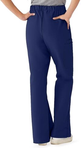 Medline ComfortEase Women's Modern-Fit Cargo Scrub Pants, 4 Pockets, Ceil Blue, Size X-Small, Petite Inseam in Saudi Arabia