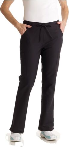 Medline ComfortEase Women's Modern-Fit Cargo Scrub Pants, 4 Pockets, Ceil Blue, Size X-Small, Petite Inseam in Saudi Arabia