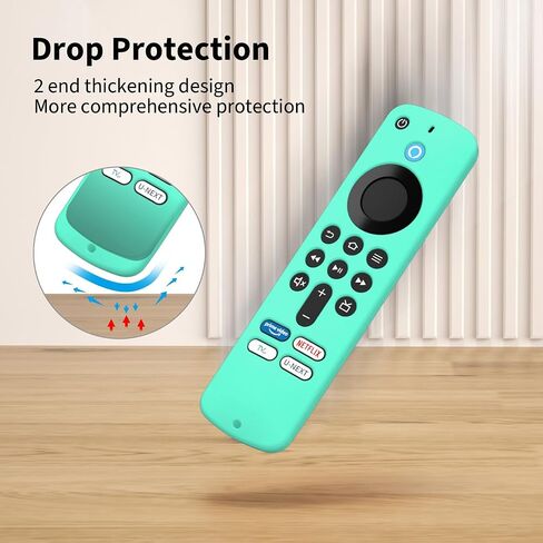 Silicone Remote Cover for Firetv Stick 4K 2024 4th Gen/Firetv Stick HD Remote,Toshiba FireTV Protective Remote Cover (Mint) in Saudi Arabia