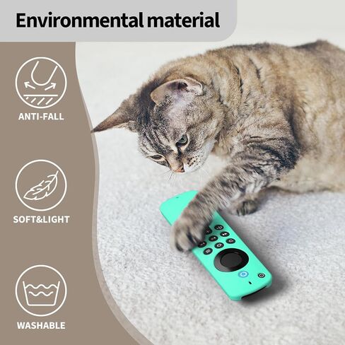 Silicone Remote Cover for Firetv Stick 4K 2024 4th Gen/Firetv Stick HD Remote,Toshiba FireTV Protective Remote Cover (Mint) in Saudi Arabia
