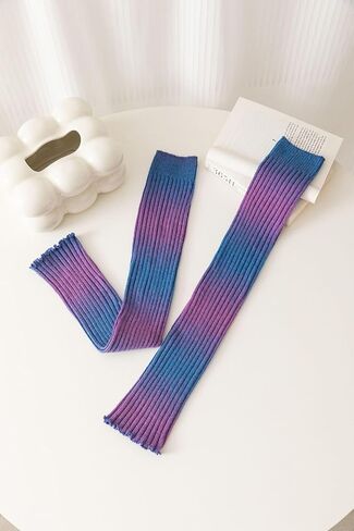 Lebaley Women Japanese Style Kawaii Leg Warmers Wool Ball Knit Long Leg Warmers Loose High Socks in Saudi Arabia