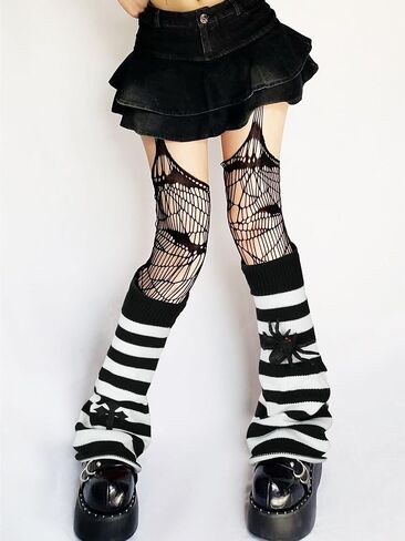 Lebaley Women Japanese Style Kawaii Leg Warmers Wool Ball Knit Long Leg Warmers Loose High Socks in Kuwait