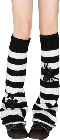 Lebaley Women Japanese Style Kawaii Leg Warmers Wool Ball Knit Long Leg Warmers Loose High Socks in Kuwait