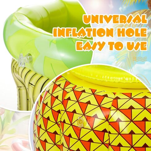 HyDren 2 Pcs 26.8" Inflatable Palm Tree Cooler with 17.7" Inflatable Beer Cooler, Beach Party Supplies Inflatable Cooler for Luau Hawaiian Tropical BBQ Party in Saudi Arabia