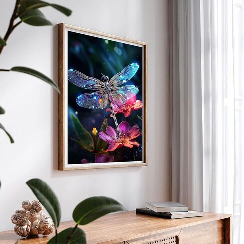 SKRYUIE 5D Flower Diamond Painting Kits - DIY Diamond Art Kits for Adults Book, Full Round Drill - Crystal Embroidery Cross Stitch - Craft for Wall & Office Decor - 12x16 Inch k5 in Saudi Arabia