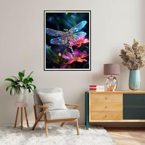 SKRYUIE 5D Flower Diamond Painting Kits - DIY Diamond Art Kits for Adults Book, Full Round Drill - Crystal Embroidery Cross Stitch - Craft for Wall & Office Decor - 12x16 Inch k5 in Saudi Arabia