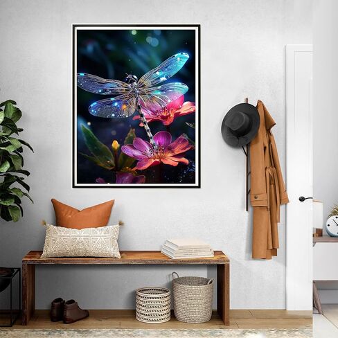 SKRYUIE 5D Flower Diamond Painting Kits - DIY Diamond Art Kits for Adults Book, Full Round Drill - Crystal Embroidery Cross Stitch - Craft for Wall & Office Decor - 12x16 Inch k5 in Saudi Arabia