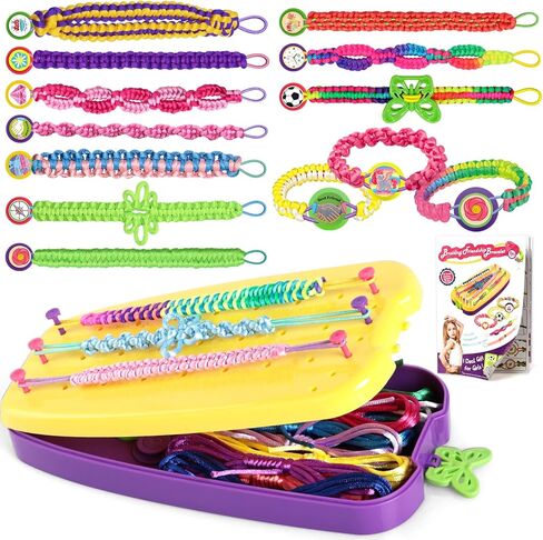 Friendship Bracelet Making Kit for Girls, Kids Jewelry Making Kit, Arts and Crafts Ideas for Kids, Multicolored String Bracelets Maker Craft, Christmas Birthday Gifts for Girls in Kuwait