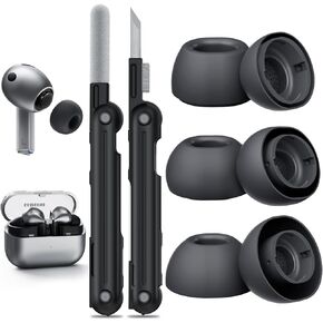 Inesore Compatible with Samsung Galaxy Buds 3 Pro Replacement Ear Tips with Portable Storage Box & Cleaner Pen Noise Reduction Holewith,Silicone Ear Tips for Galaxy Buds 3 Pro 2024 (SML)