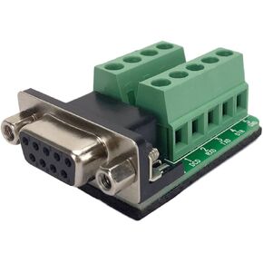 Twinklebay DB9 Connector to Wiring Terminal RS232 Serial Port Breakout Board Solder-Free (Female Adapter)