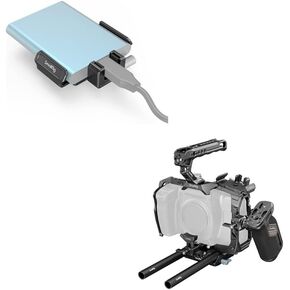 SMALLRIG Bundle SSD Mount Bracket SSD Holder for Samsung T5/T7 SSD 3272 Camera Cage Advanced Kit for Blackmagic Design Cinema 6K 4575